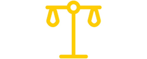 une balance jaune